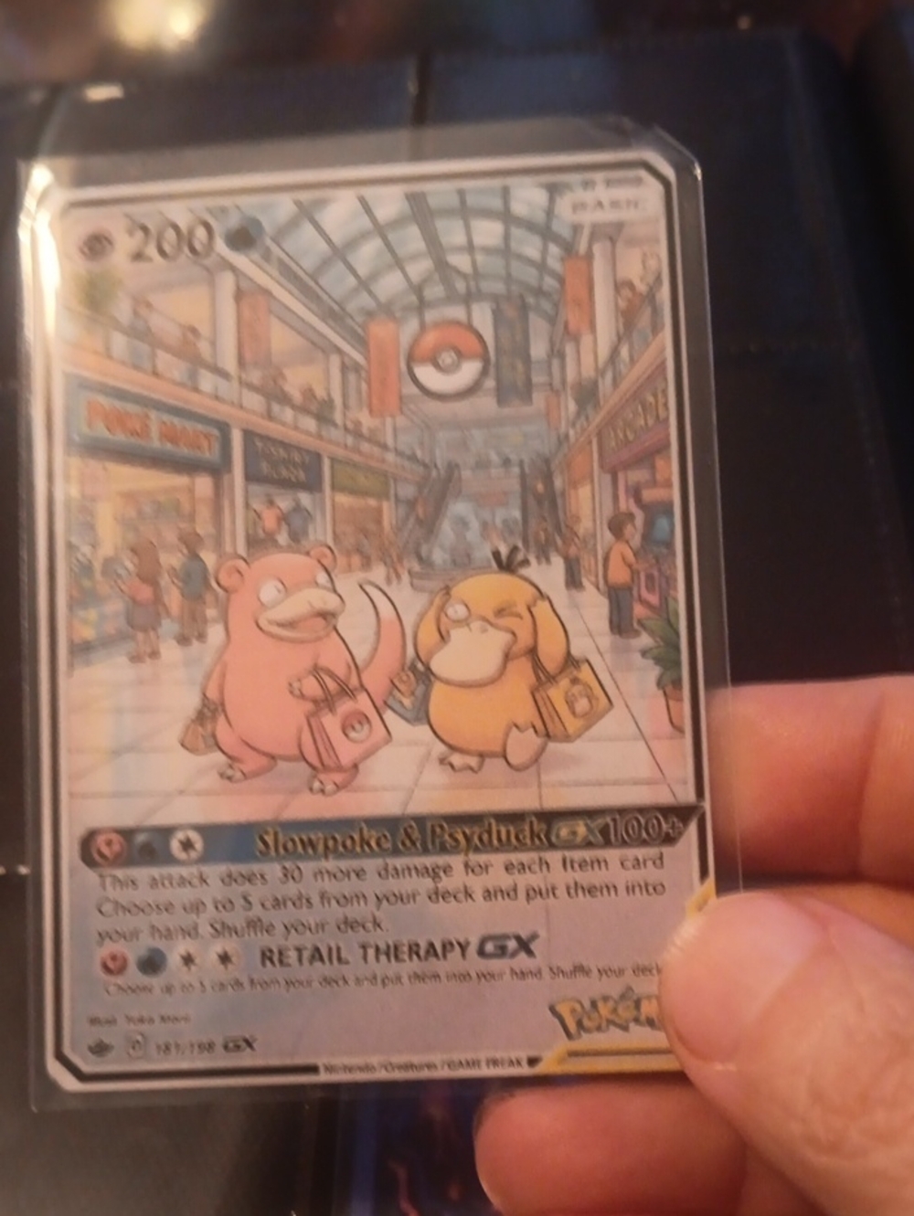 Slowpoke & Psyduck Retail Therapy GX Playing Card - Yellow/Pink